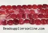 CAA4752 15.5 inches 16*16mm square banded agate beads wholesale