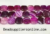 CAA4767 15.5 inches 20*20mm square banded agate beads wholesale