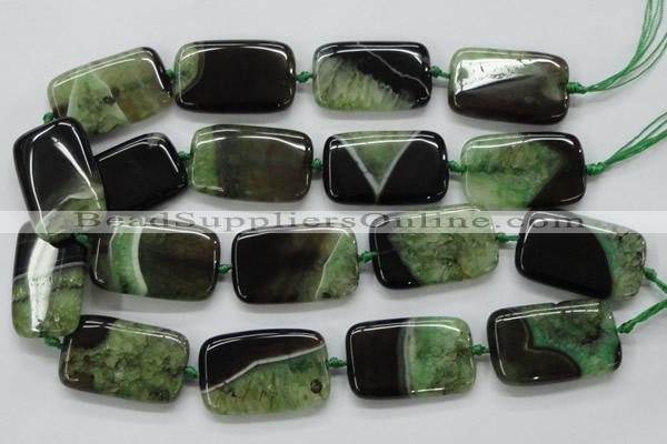 CAA477 15.5 inches 25*40mm rectangle agate druzy geode beads