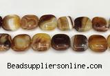 CAA4773 15.5 inches 25*25mm square banded agate beads wholesale