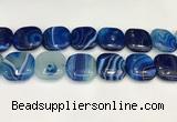 CAA4778 15.5 inches 25*25mm square banded agate beads wholesale