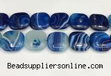 CAA4786 15.5 inches 30*30mm square banded agate beads wholesale