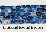 CAA4794 15.5 inches 10*14mm rectangle banded agate beads wholesale