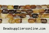 CAA4797 15.5 inches 12*16mm rectangle banded agate beads wholesale