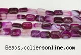 CAA4799 15.5 inches 12*16mm rectangle banded agate beads wholesale