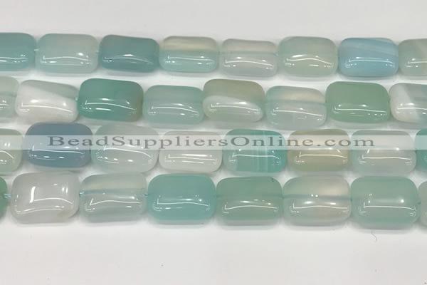 CAA4817 15.5 inches 15*20mm rectangle banded agate beads wholesale