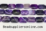 CAA4822 15.5 inches 18*25mm rectangle banded agate beads wholesale