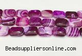 CAA4823 15.5 inches 18*25mm rectangle banded agate beads wholesale