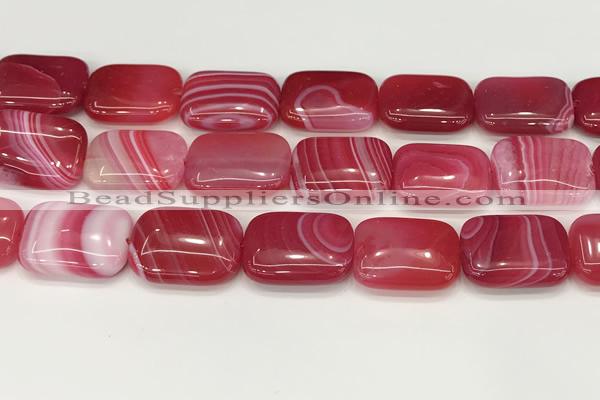 CAA4824 15.5 inches 18*25mm rectangle banded agate beads wholesale