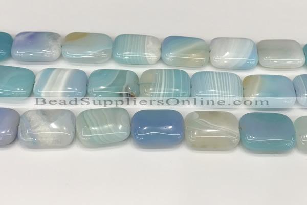 CAA4825 15.5 inches 18*25mm rectangle banded agate beads wholesale