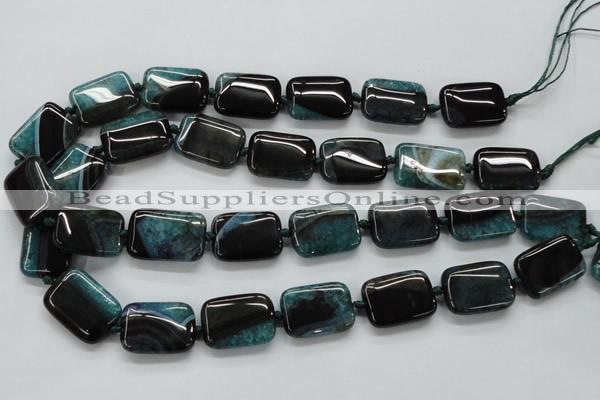 CAA485 15.5 inches 18*25mm rectangle agate druzy geode beads