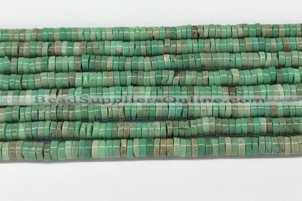 CAA4851 15.5 inches 2*5mm heishi grass agate beads wholesale