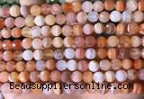 CAA4855 15.5 inches 6mm faceted round botswana agate beads