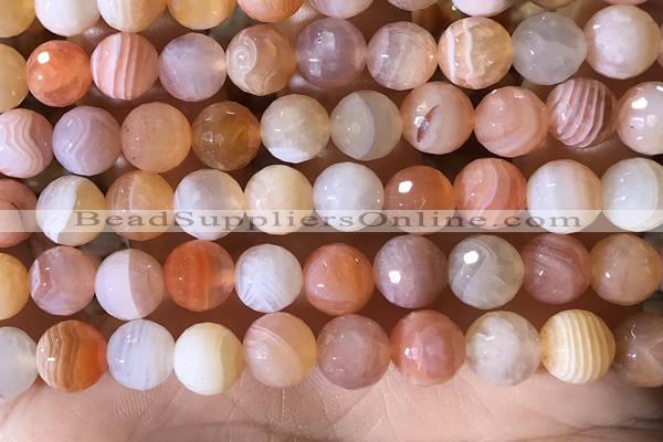 CAA4857 15.5 inches 10mm faceted round botswana agate beads