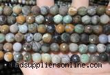 CAA4861 15.5 inches 8mm faceted round ocean agate beads