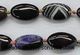 CAA491 15.5 inches 12*20mm oval agate druzy geode beads