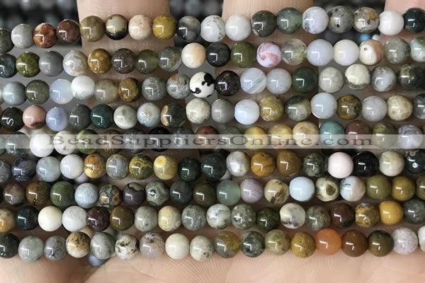 CAA4920 15.5 inches 4mm round ocean agate beads wholesale