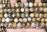 CAA4936 15.5 inches 10mm round yellow crazy lace agate beads wholesale