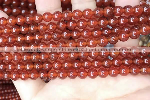 CAA4947 15.5 inches 6mm round red agate beads wholesale