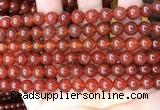 CAA4948 15.5 inches 8mm round red agate beads wholesale