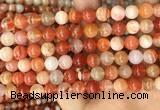 CAA5003 15.5 inches 8mm round red botswana agate beads wholesale