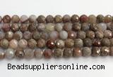 CAA5012 15.5 inches 10mm faceted round flower agate beads