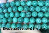 CAA5024 15.5 inches 12mm round green dragon veins agate beads