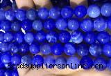 CAA5032 15.5 inches 10mm round blue dragon veins agate beads