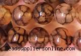 CAA5055 15.5 inches 6mm round dragon veins agate beads wholesale