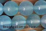 CAA5092 15.5 inches 8mm round sea blue agate beads wholesale