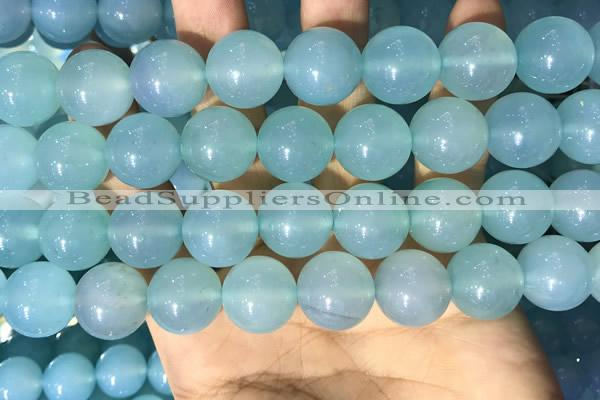 CAA5096 15.5 inches 16mm round sea blue agate beads wholesale