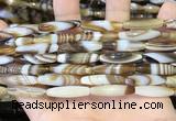 CAA5108 15.5 inches 6*25mm rice striped agate beads wholesale