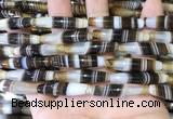 CAA5116 15.5 inches 8*33mm rice striped agate beads wholesale