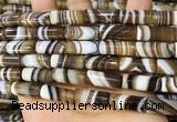 CAA5127 15.5 inches 8*20mm tube striped agate gemstone beads