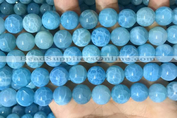 CAA5145 15.5 inches 12mm round dragon veins agate beads wholesale