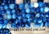 CAA5229 15.5 inches 10mm faceted round banded agate beads