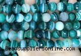 CAA5244 15.5 inches 12mm faceted round banded agate beads