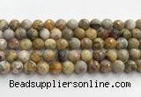 CAA5293 15.5 inches 10mm faceted round crazy lace agate beads wholesale