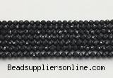 CAA5337 15.5 inches 6mm faceted round black onyx beads wholesale