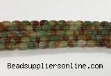 CAA5353 15.5 inches 10*14mm drum agate gemstone beads