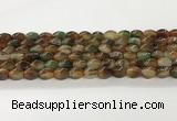 CAA5363 15.5 inches 8*12mm twisted rice agate gemstone beads