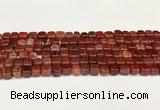 CAA5389 15.5 inches 6*7mm - 8*8mm nuggets agate gemstone beads