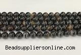 CAA5430 15.5 inches 12mm round agate gemstone beads