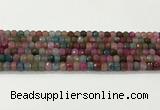 CAA5435 15.5 inches 6*8mm faceted rondelle agate gemstone beads