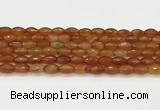 CAA5457 15.5 inches 8*12mm faceted rice agate beads