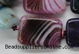 CAA546 15.5 inches 22*30mm rectangle dyed madagascar agate beads