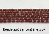 CAA5460 15.5 inches 8*12mm faceted rice agate beads