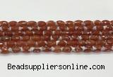 CAA5461 15.5 inches 8*12mm faceted rice agate beads