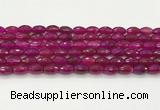 CAA5463 15.5 inches 8*12mm faceted rice agate beads