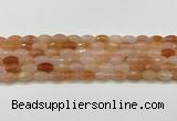 CAA5464 15.5 inches 8*12mm faceted rice agate beads